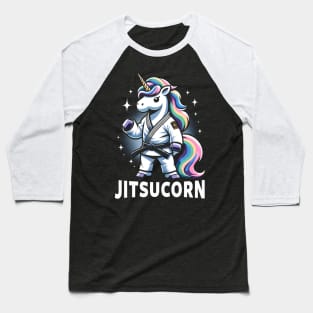 Jiu Jitsu Unicorn Jitsucorn Funny Jiu Jitsu Baseball T-Shirt